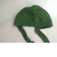Green knitted hat