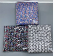 Set of 3 A tie-dye of cotton fabric printed with small floral and paisley patterns, Liberty Fabric, 8 meters long.