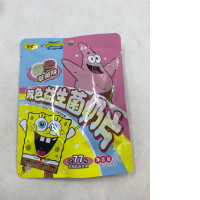 set of 3 KKYX and SpongeBob SquarePants' strawberry-flavored biscuit sticks.