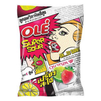 set of 2 Ole Super Strawberry Lime Flavored Candy, 17.5 grams.