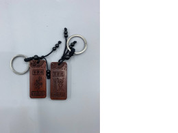 set of 2 This carved wooden keychain is a collectible item classified as a Chinese lucky charm.