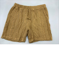 Light brown crochet shorts
