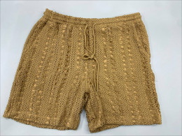 Light brown crochet shorts