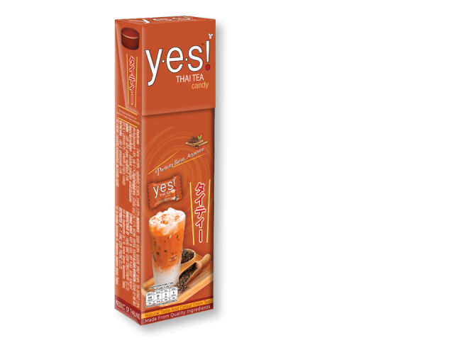 set of 2 Yes! Thai Tea flavored candy, 36 grams. set of 2 Yes! Thai Tea flavored candy, 36 grams.