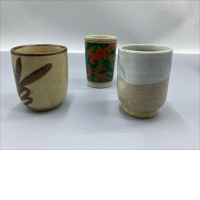 Set of 3 Glass, Japanese hot tea cup