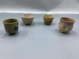 Set of 4 Glass; Japanese short hot tea glass. Set of 4 Glass; Japanese short hot tea glass.