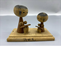 Vintage Kokeshi Japanese Doll Set, Creative Design