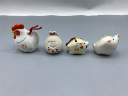 Set of 4 Japanese animal-shaped doorbells