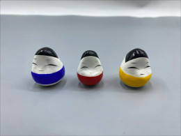 Set of 3 Vintage Japanese WASHI Paper Handmade about 4 Inch "Self