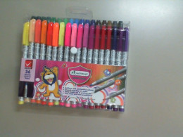 A set of colored markers