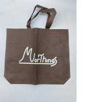  brown non-woven tote bag with the "VorThings" logo printed in white. 