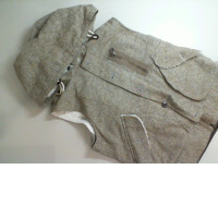 Warm vest with fur and hood