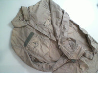 Men's beige ruffled jacket with studs