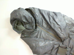 Green jacket with a zipper