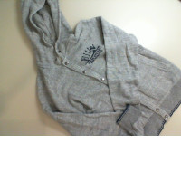 Gray sweatshirt with a hood