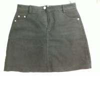 Black denim skirt