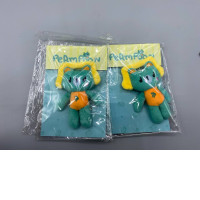 Set of 2 GMMTV  Permpoon doll keychains featuring Pond & Phuwin mascot characters.  #63
