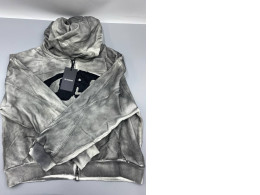 This grey zip-front hoodie from HALF SAVAGE is made from thick, pre-washed cotton. #71