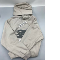 beige unisex hoodie featuring a "HALFSAVAGE" logo and flame graphics. #72 beige unisex hoodie featuring a "HALFSAVAGE" logo and flame graphics. #72