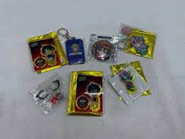 Set of badges, keychains and acrylic stands Set of badges, keychains and acrylic stands