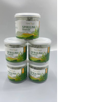 A set of 5 pieces Thailand brand MoonFarms, green spirulina powder for making a drink , a dietary supplement with spirulina powder, 50 g.