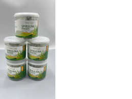 A set of 5 pieces Thailand brand MoonFarms, green spirulina powder for making a drink , a dietary supplement with spirulina powder, 50 g.