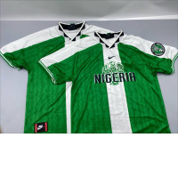 Set of 2 Green and white collared sports shirt 