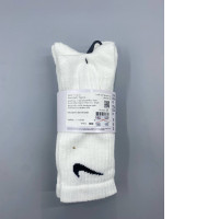 set of 3 Nike Men's Everyday Cushioned Crew Socks, White.