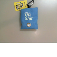 A pouch with bags for cleaning up after dogs A pouch with bags for cleaning up after dogs