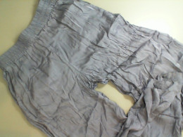 Women's gray trousers with elastic waistband