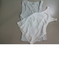 Set of 2 women's tops, white and gray