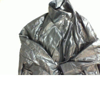 Women's black patent leather jacket