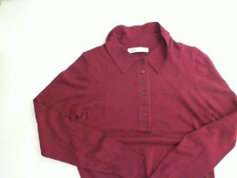 Red women's button-down sweater