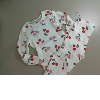 Children's costume with cherries, jacket and pants