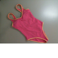 Pink one-piece swimsuit