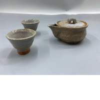 set of 3 Hagi ware tea set