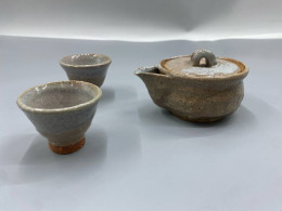 set of 3 Hagi ware tea set
