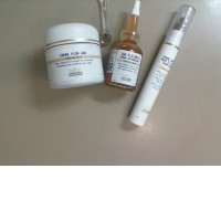 Set of Biologique Recherche. Cream face + spoon for application, serum for face. cream antiarrugas
