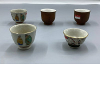 set of 5 Earthenware teacup