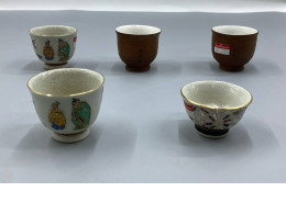 set of 5 Earthenware teacup