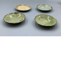 set of 4 Celadon Plate