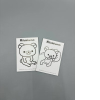 Set of 2 Rilakkuma coloring pages manufactured by San-X.  