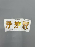 Set of  3 stickers of the character Rilakkuma,