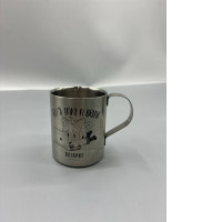 Coffee mug with stainless steel handle Coffee mug with stainless steel handle