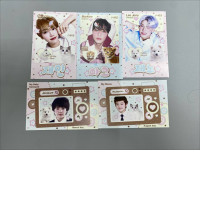 Set of 5 K-pop sticker postcards 