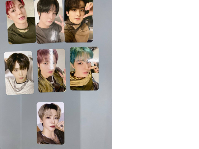Set of 7 Collectible photocard set of K-pop group NCT Dream from their album "Dreamscape". Set of 7 Collectible photocard set of K-pop group NCT Dream from their album "Dreamscape".
