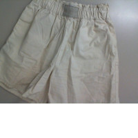 Light-colored fabric shorts