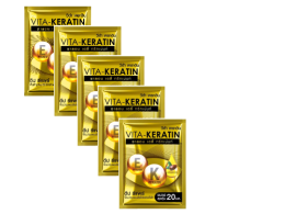 Set of 5 Vita Keratin Salon Daily Treatment Deep Repair 20 ml. Set of 5 Vita Keratin Salon Daily Treatment Deep Repair 20 ml.