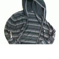 Striped sweater with a zipper