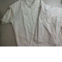 Men's light-colored suit, shirt and trousers